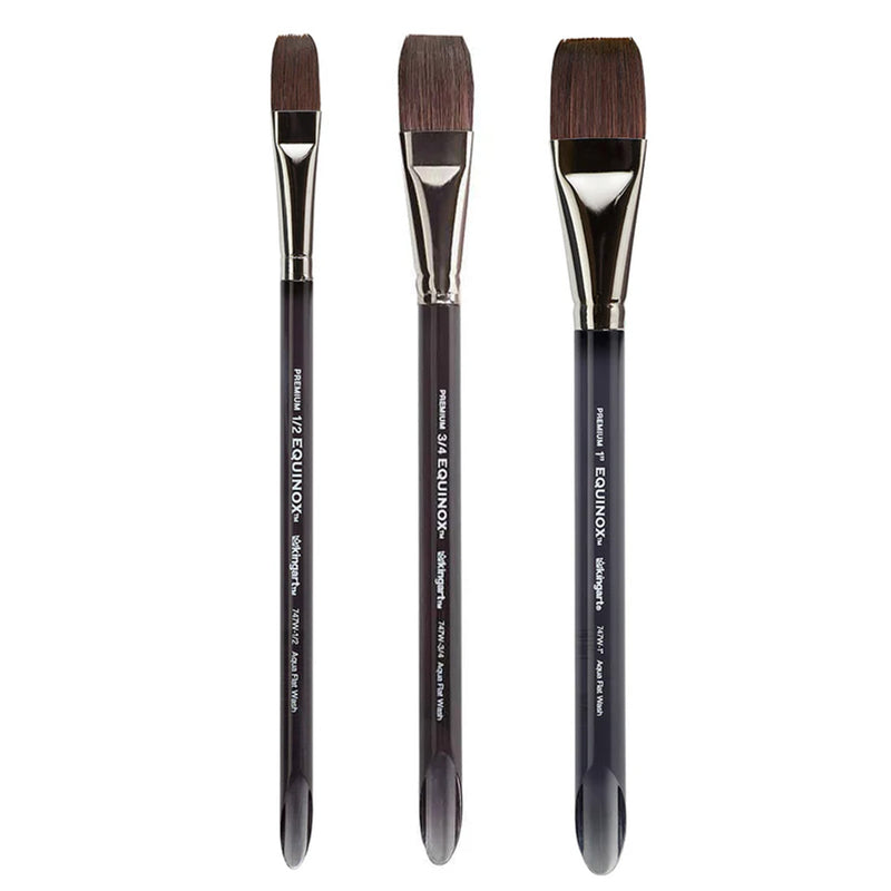 Equinox™ 747W Square Wash Brush Bundle - PREMIUM BRUSH BUNDLE - KINGART