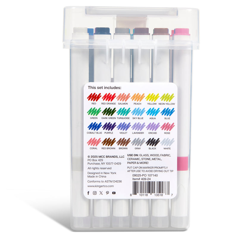 Acrylic Paint Markers 24 Colors - Studio - KINGART
