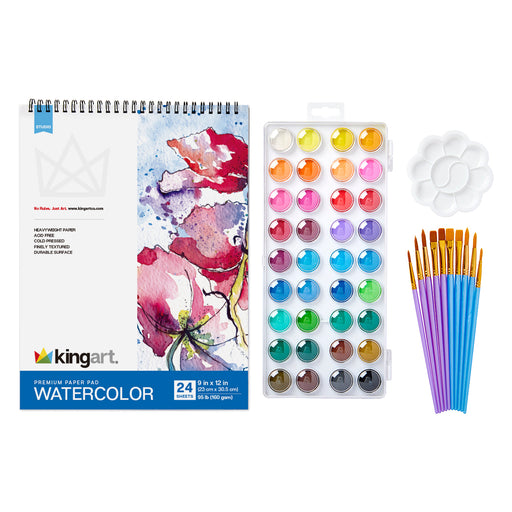 Watercolor Paint Set 48 pc - DRAWING & SKETCHING SUPPLIES - KINGART