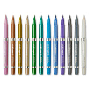 Metallic Brush Pens 12 Colors - MARKERS & PENS - SHANGHAI CMB IMPORT & EXPORT CO., LTD