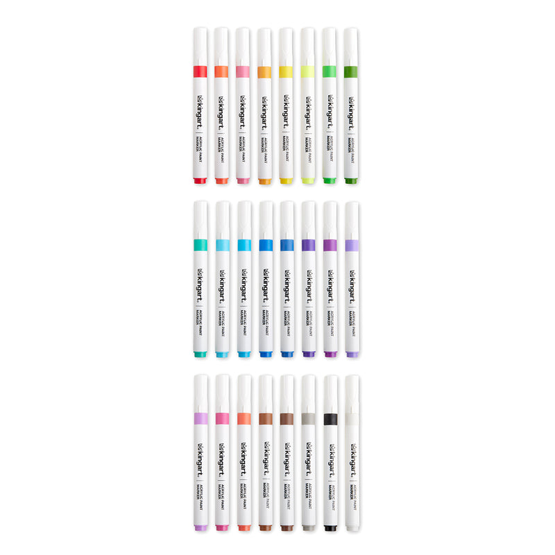 Acrylic Paint Markers 24 Colors - Studio - KINGART®