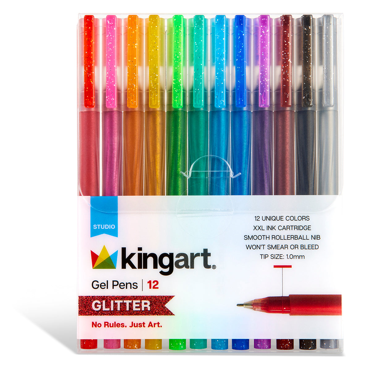 KINGART® Glittering Colored Gel Pens, Scrapbook, Journals, or