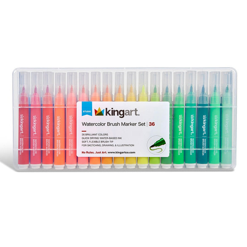 Brush Tip Markers 36 Colors - Studio - KINGART