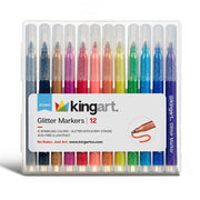 Glitter Markers 12 Colors - Studio - KINGART