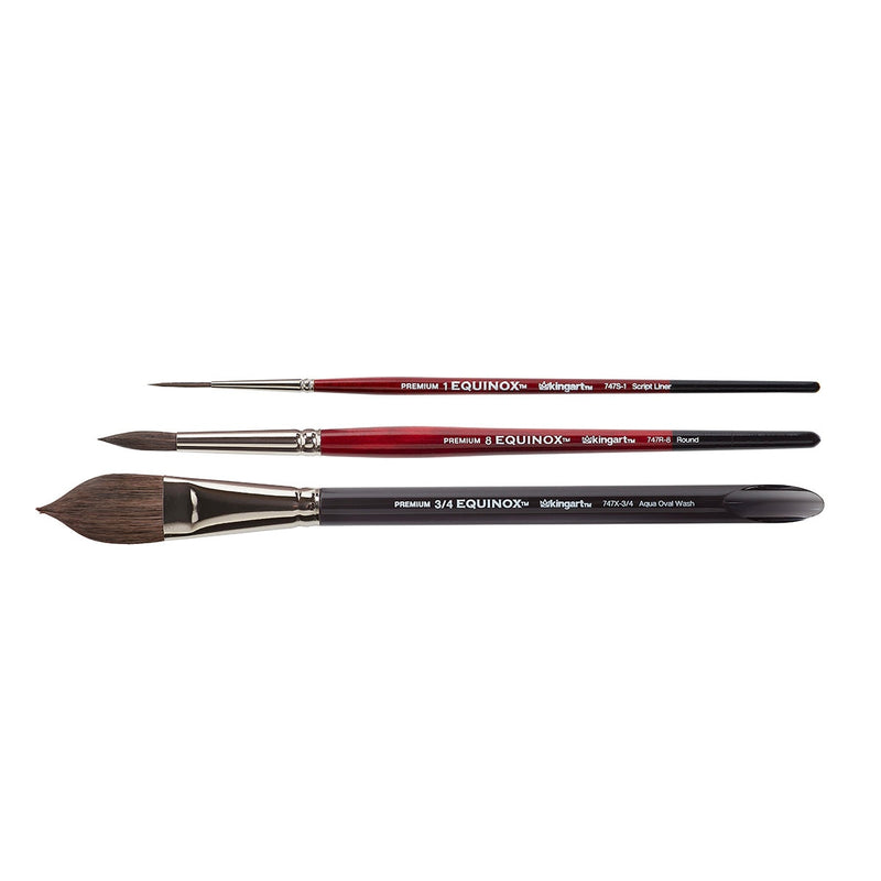 Equinox™ Brush Set, 3 pc - Premium - KINGART®