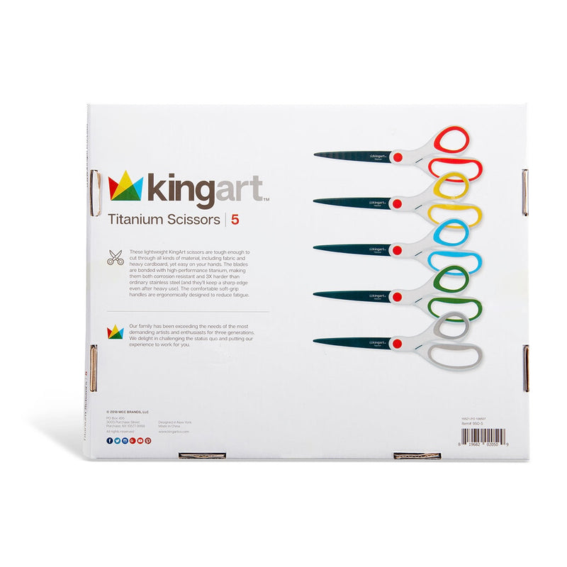 Titanium Scissors 5 pc - Value - KINGART