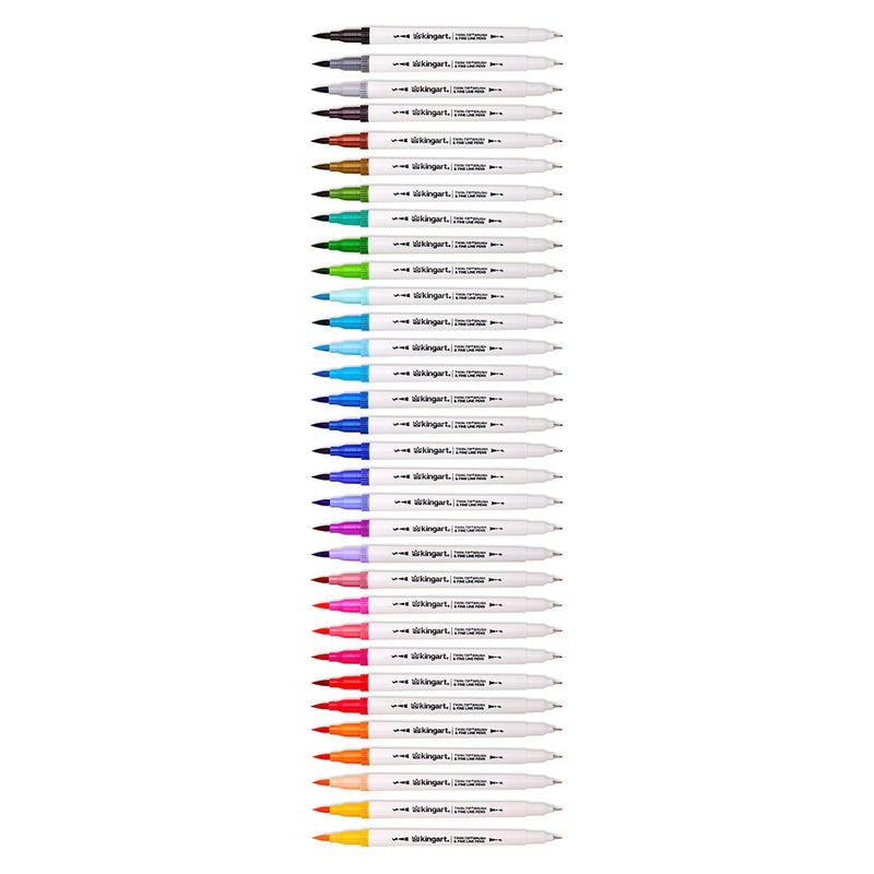 Twin-Tip™ Brush & Fine Pens 32 Colors - Studio - KINGART®