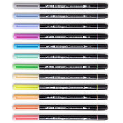 Twin-Tip™ Brush Pens 12 PASTEL Colors - Pro - KINGART