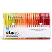 Gel Pens, Soft Grip, 24 Yellow & Red Tone Colors - MARKERS & PENS - KINGART