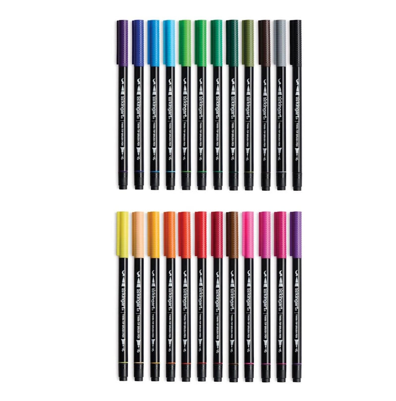 Twin-Tip™ Pro Brush Pens 24 Colors - Pro - KINGART