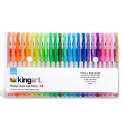 Gel Pens, Soft Grip, 24 Pastel Tone Colors - MARKERS & PENS - KINGART