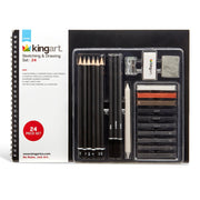 Sketching & Drawing Combo, Hardcover Book & 26 pc Pencil Set - Studio - KINGART