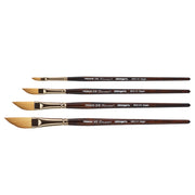 KINGART® Finesse™ 8800 Dagger Series Kolinsky Sable Synthetic Blend Premium Watercolor Artist Brushes, Set of 4 (Sizes: 1/8, 1/4, 3/8, 1/2) -  - KINGART