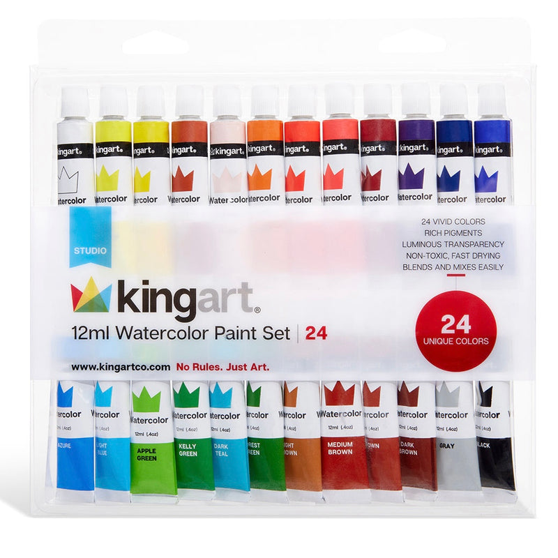 Watercolor Paint 24 Colors - Studio - KINGART