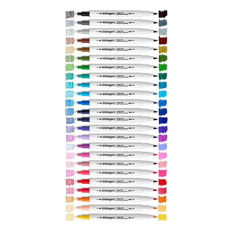 Twin-Tip™ Sketch Pens - Brush & Fine - Water-Based Ink - 24 Colors