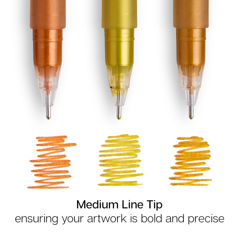 Gel Pens 36 Glitter, Metallic & Pastel Colors - MARKERS & PENS - KINGART