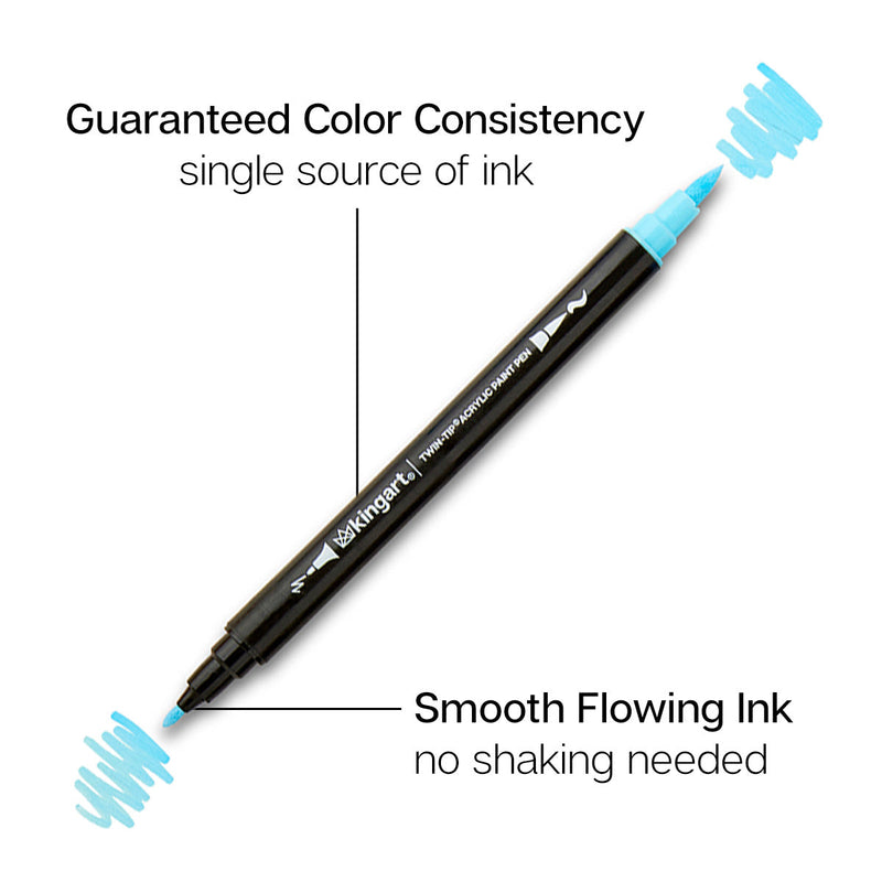 Dual Tip Acrylic Paint Pens - Singles - 48 Colors - MARKERS & PENS - KINGART