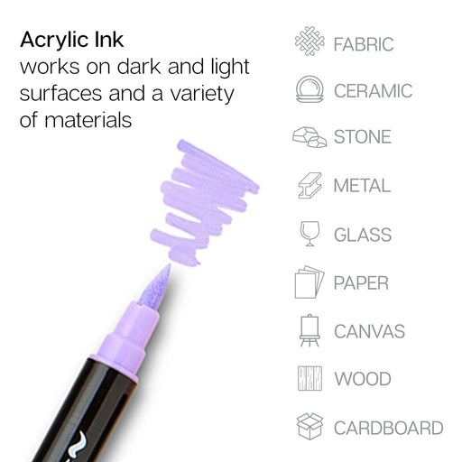 Dual Tip Acrylic Paint Pens - Singles - 48 Colors - MARKERS & PENS - KINGART
