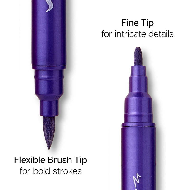 Twin-Tip™ Brush & Fine Metallic Pens - Water-Based Ink - Single Colors
