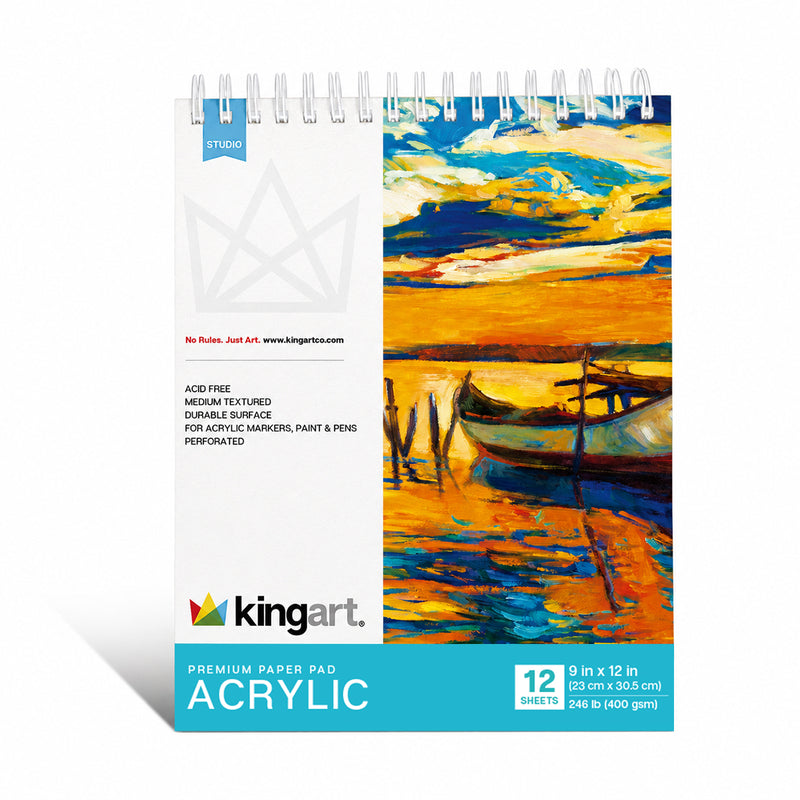 Acrylic Painting Paper Pad - 9” x 12” - 2 Pack - 12 Sheets