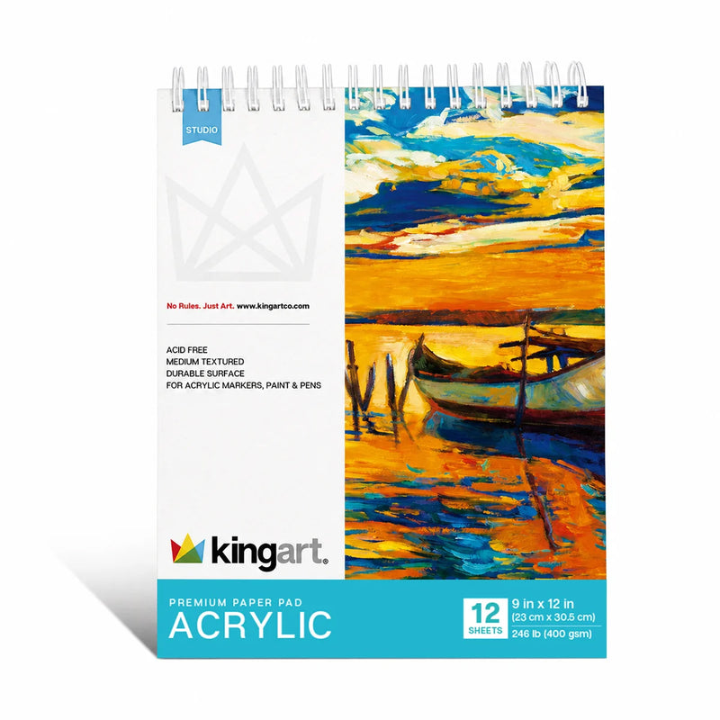 Acrylic Painting Paper Pad - 9” x 12” - 12 Sheets