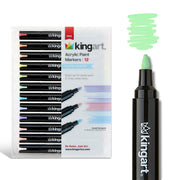 Acrylic Paint Markers 12 Pastel Colors - MARKERS & PENS - KINGART