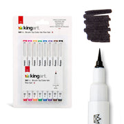 Inkline™ Brush Tip Pens 8 Colors - Pro - KINGART