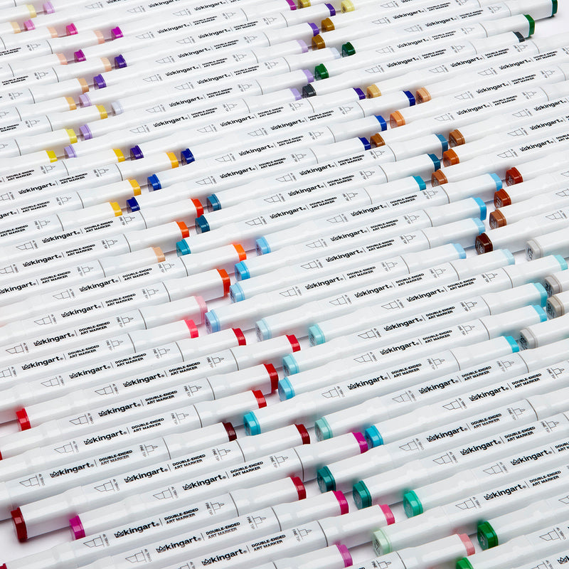 Double-Ended Art Markers Gift Box 48 pc - MARKERS & PENS - KINGART