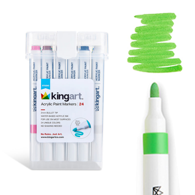 Acrylic Paint Markers 24 Colors - Studio - KINGART