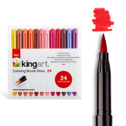 Coloring Brush Pens 24 Colors - Pro - KINGART