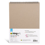 Chisel & Fine Pens 36 pc with Mixed Media Pad - MARKERS & PENS - KINGART