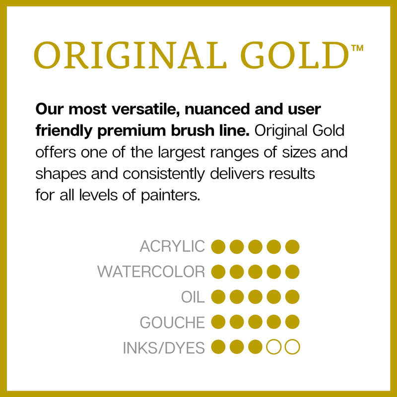 Original Gold® 9035 Round Needle Point Brush Set - 5 pcs - PREMIUM BRUSH SETS - KINGART