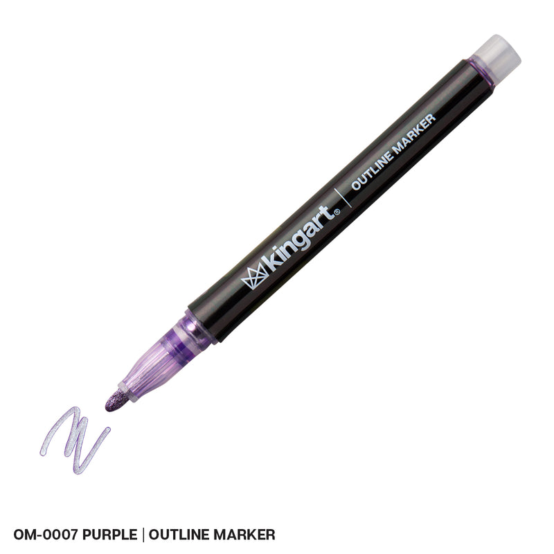 Shimmer Metallic Outline Markers - Singles - MARKERS & PENS - KINGART