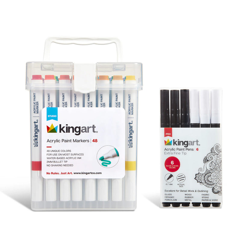 Acrylic Paint Marker Bundle 54 pc Set -  - KINGART