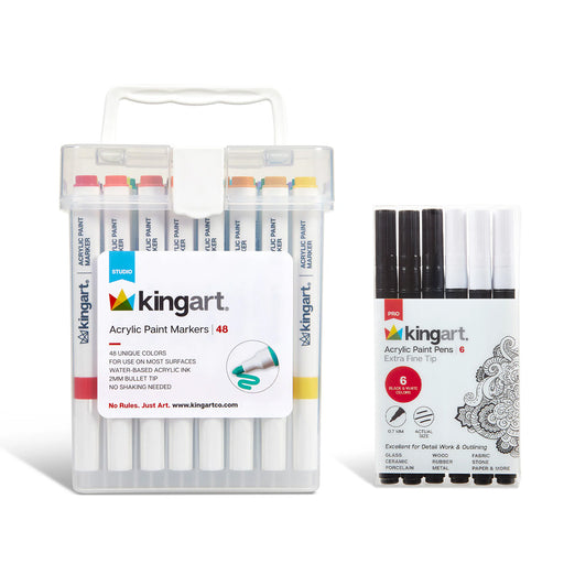 Acrylic Paint Marker Bundle 54 pc Set -  - KINGART
