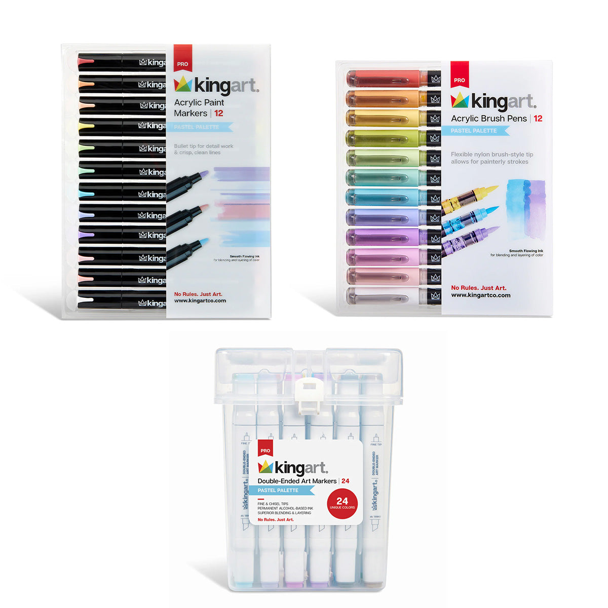 Marker & Pens - Pastel Colors - Bundle 48 pc — KINGART