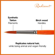 Radiant™ Taklon Brushes Starter Set of 8 - Premium - KINGART®