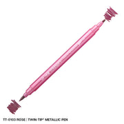 Twin-Tip™ Brush & Fine Metallic Pens - Water-Based Ink - Single Colors - MARKERS & PENS - KINGART