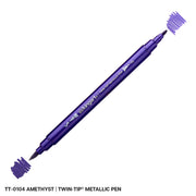 Twin-Tip™ Brush & Fine Metallic Pens - Water-Based Ink - Single Colors - MARKERS & PENS - KINGART