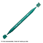 Twin-Tip™ Brush & Fine Metallic Pens - Water-Based Ink - Single Colors - MARKERS & PENS - KINGART