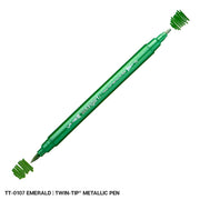 Twin-Tip™ Brush & Fine Metallic Pens - Water-Based Ink - Single Colors - MARKERS & PENS - KINGART