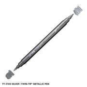Twin-Tip™ Brush & Fine Metallic Pens - Water-Based Ink - Single Colors - MARKERS & PENS - KINGART