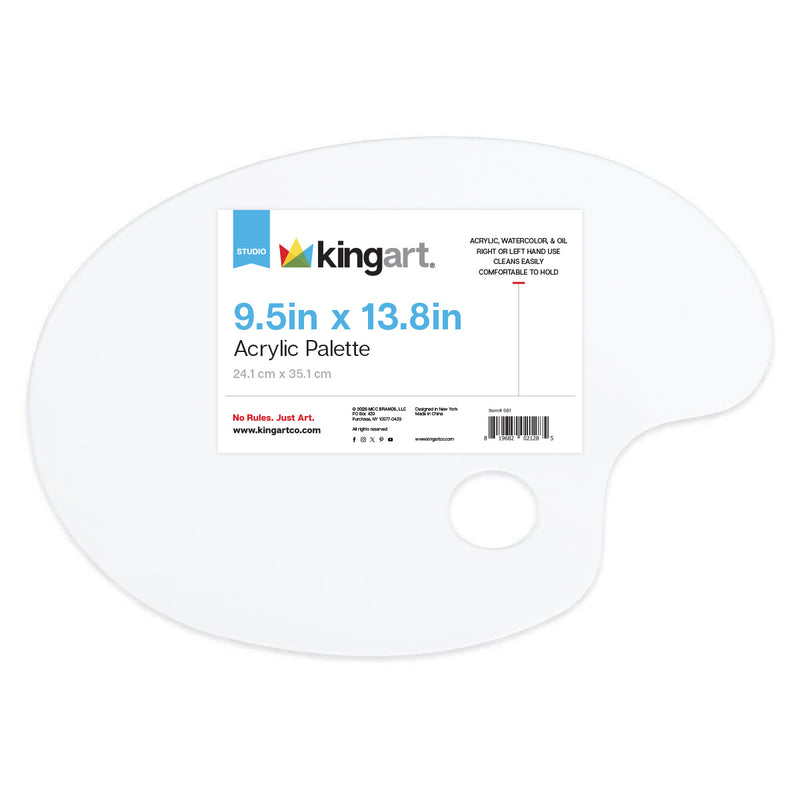 Oval Acrylic Palette 9.5” x 13.75”