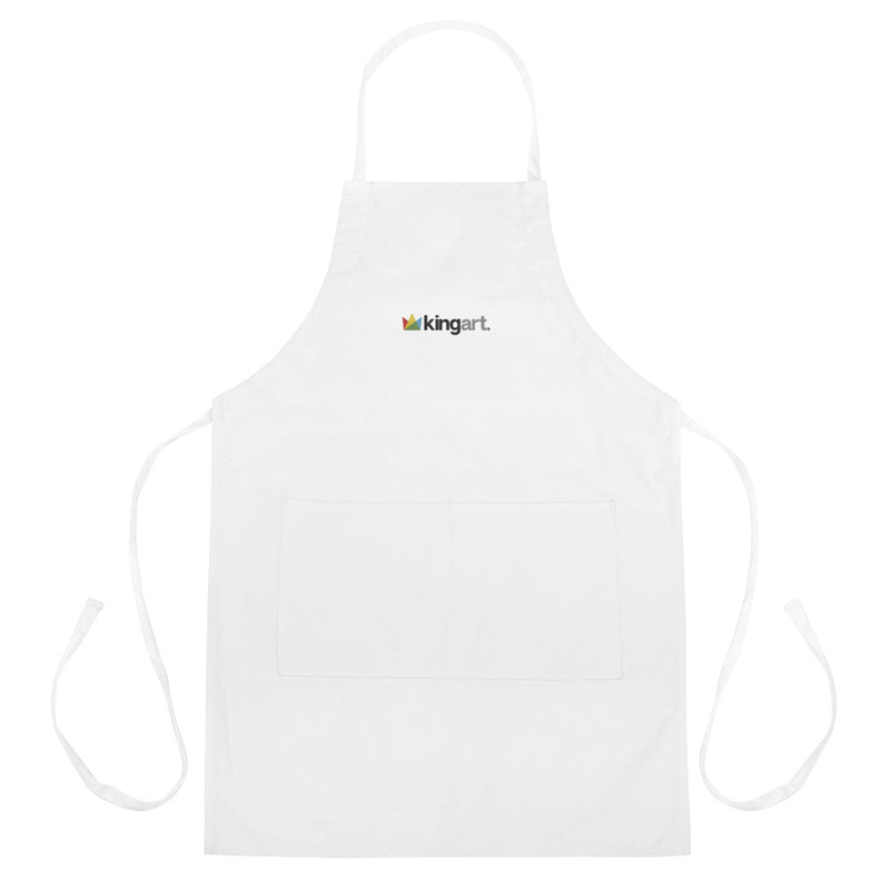 Embroidered Studio Apron - White -  - KINGART