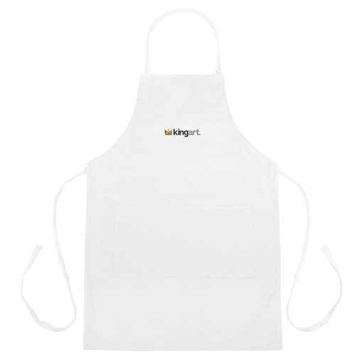 Embroidered Studio Apron - White -  - KINGART