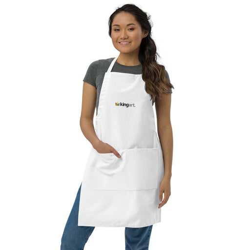 Embroidered Studio Apron - White -  - KINGART