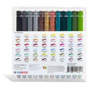 KINGART® PRO Coloring Brush Pen Watercolor Markers, 48 Vivid Colors with Blendable Ink for Fine, Medium, or Bold Brush Strokes - Pro - KINGART®