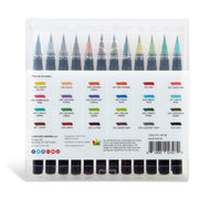 KINGART® PRO Real Brush Watercolor Marker Pens, 24 Colors, 0.5 mm Tip - Pro - KINGART®