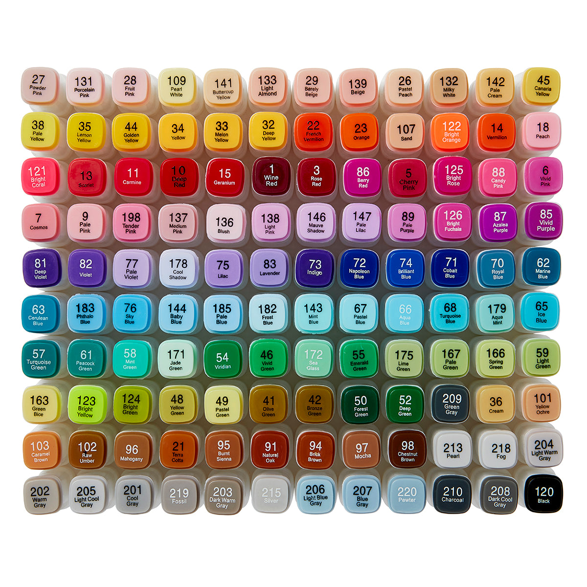 KINGART® PRO Double-Ended Art Alcohol Markers, 120 Colors with Both ...
