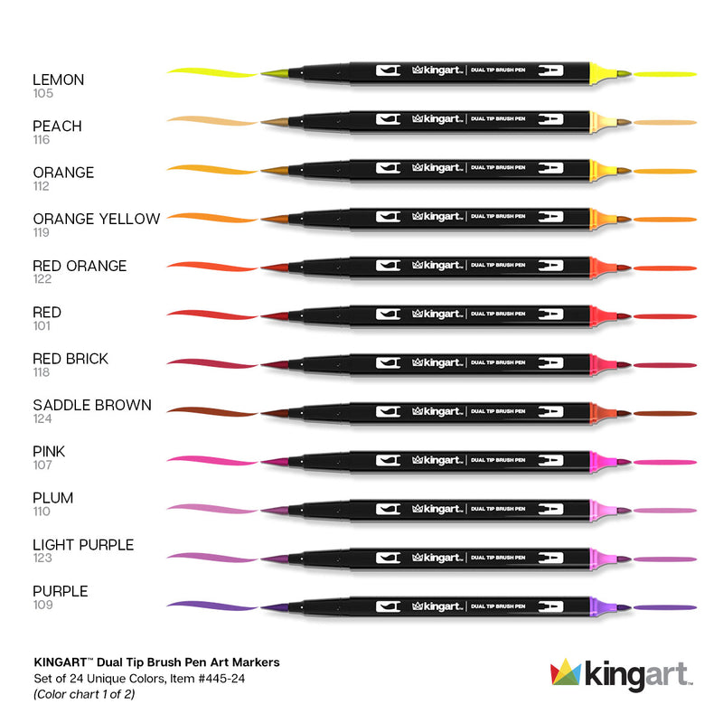 PRO Twin-Tip™ Pens Bundle – 48 Pieces (Brush & Fine) -  - KINGART